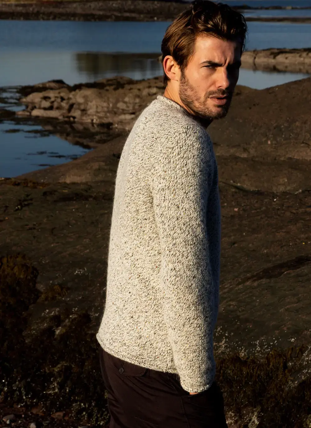 Fisherman Alpaca Roll Neck Sweater